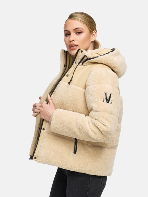 Marikoo dames teddy puffer jas met capuchon – model Kaguraa - Image 6