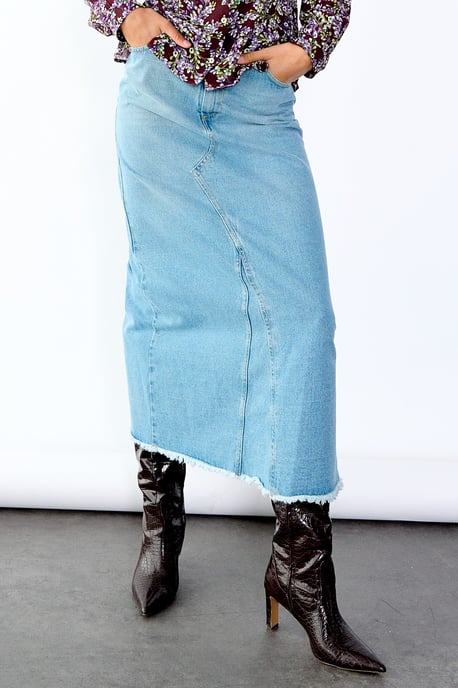 Rory Denim Rok in Lichtblauw - Image 3