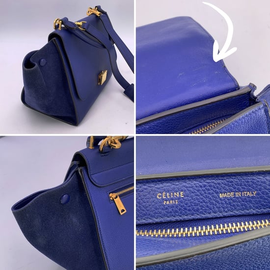 Celine Leren Handtas Trapeze - Image 6