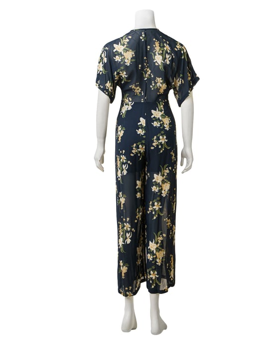 Bloemenprint Duidelijke Halslijn Jumpsuit - Image 6