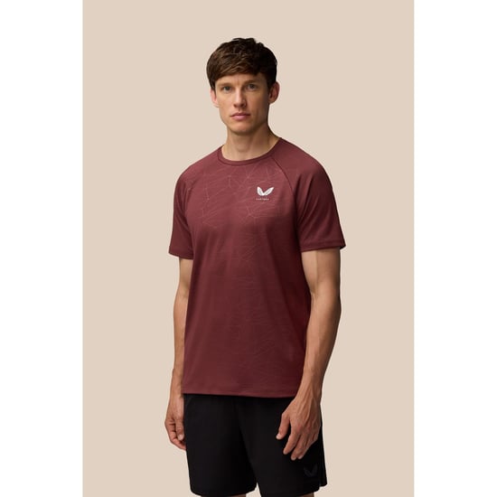 Castore Adapt Trainings T-Shirt Polyester Heren Paars Sport T-Shirts - Image 3