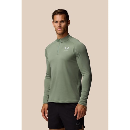 Castore Adapt Training 1/4 Zip Top Polyester Heren Blauw Actieve Kleding T-Shirts - Image 1