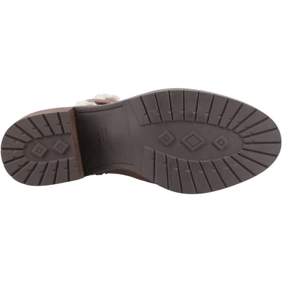 TOMS Hailey Buckle Leren Dames Enkellaarsjes in Eikenbruin met Hakken - Image 3