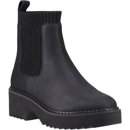 TOMS Millie Leren Dames Zwarte Hak Enkellaarsjes - Image 1