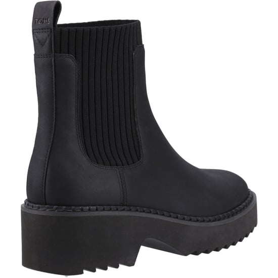 TOMS Millie Leren Dames Zwarte Hak Enkellaarsjes - Image 2