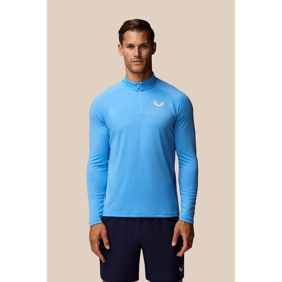 Castore Adapt Training 1/4 Zip Top Polyester Groene Actieve T-shirts voor Mannen - Image 1