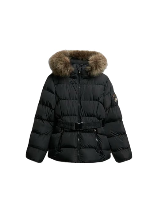 Gewatteerde damesjas Fuji van Superdry met riem - Image 1