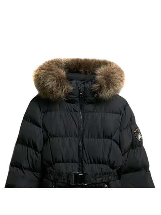 Gewatteerde damesjas Fuji van Superdry met riem - Image 2