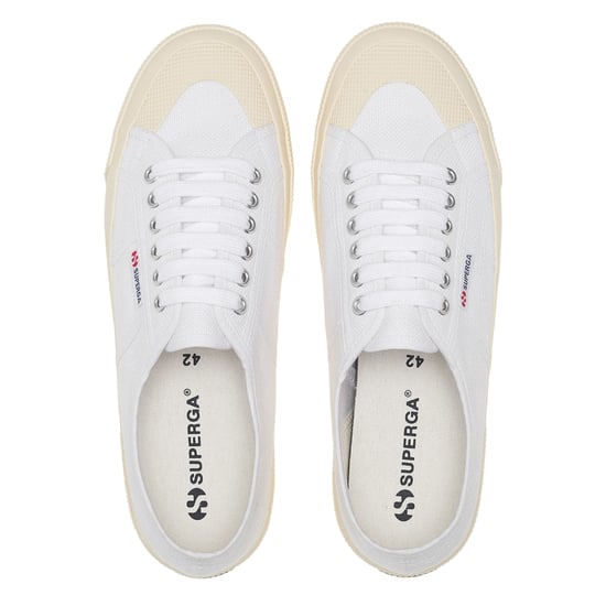 Superga Unisex 2390 Militaire Sportschoenen voor Volwassenen (Wit/ gebroken wit) - Image 3