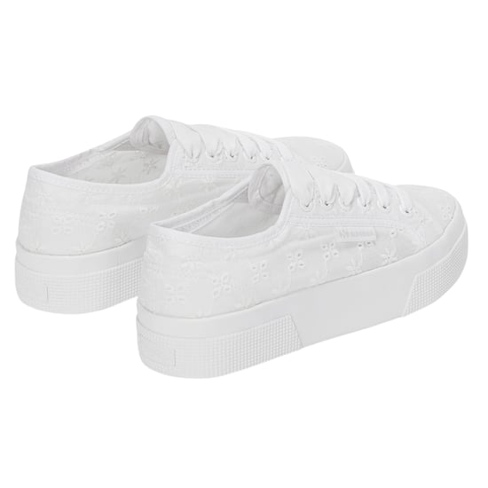 Superga Dames/Dames 2740 Sangallo Flower Trainers (Totaal Wit) - Image 2