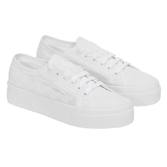 Superga Dames/Dames 2740 Sangallo Flower Trainers (Totaal Wit) - Image 3