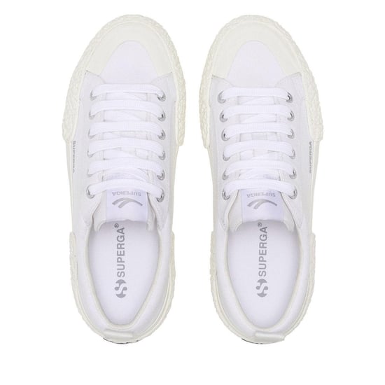 Superga Unisex 2660 Stripe Big Bumpers Trainers voor volwassenen (Wit/ gebroken wit) - Image 3