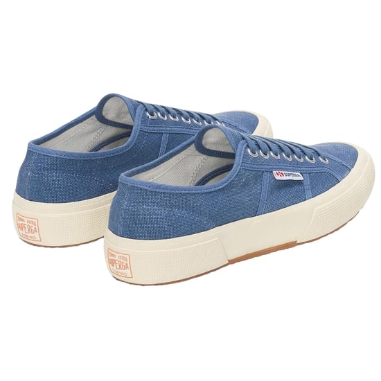 Superga Heren 2750 OG Washed Cotton Trainers (Navy/Off Wit) - Image 2
