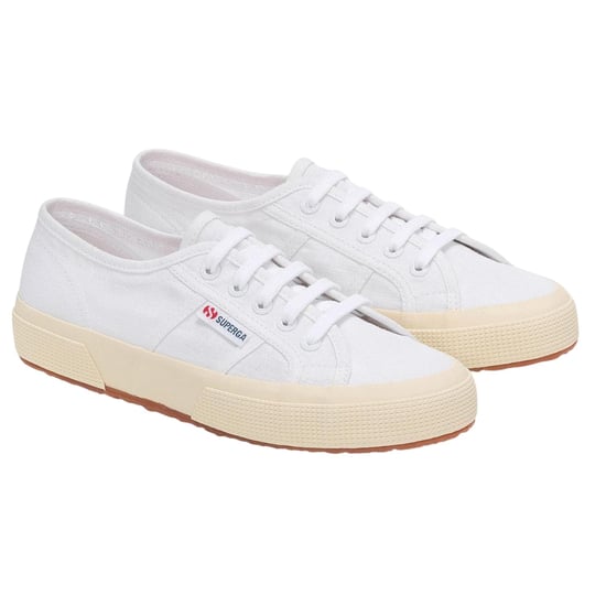 Superga Unisex 2750 Linnen Sportschoenen voor volwassenen (Wit/ gebroken wit) - Image 1