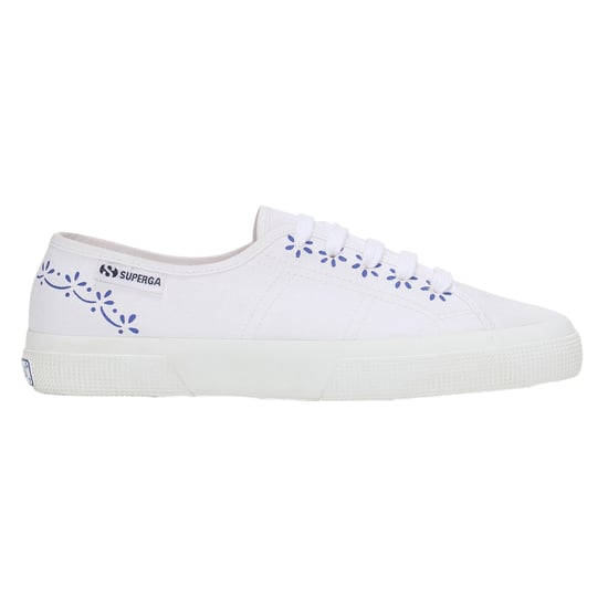 Superga Dames/Dames 3750 Leggera Ceramic Print Trainers (Wit/blauw) - Image 1