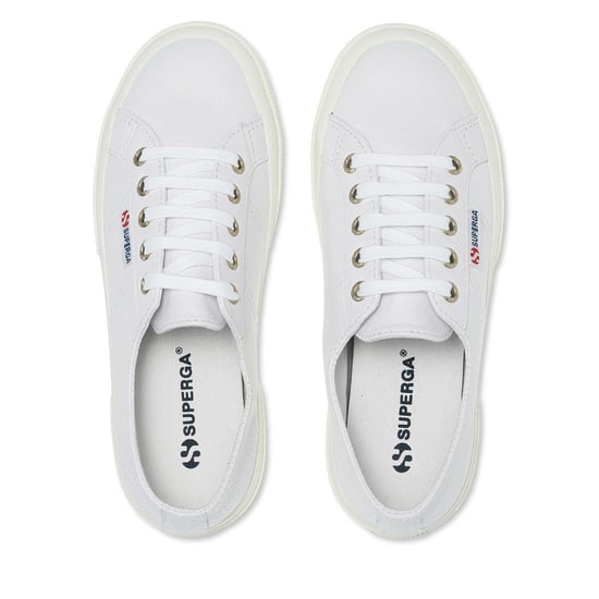 Superga Volwassen unisex 2750 nappaleer sportschoenen (Optisch Wit/Avorio) - Image 3