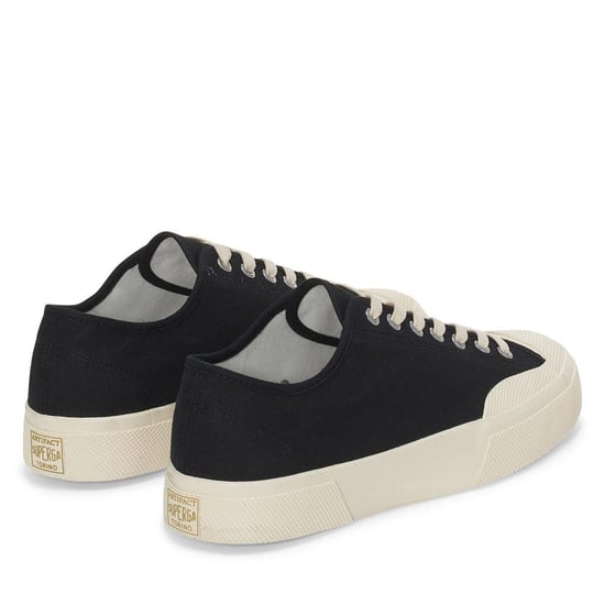 Superga Unisex Adult 2432 Works Cotton Canvas Low Cut Trainers (Zwart/Off Wit) - Image 3