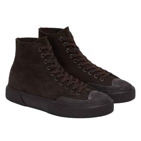 Superga Heren 2433 Works Flesh Out Suede High Top Trainers (Koffie) - Image 1