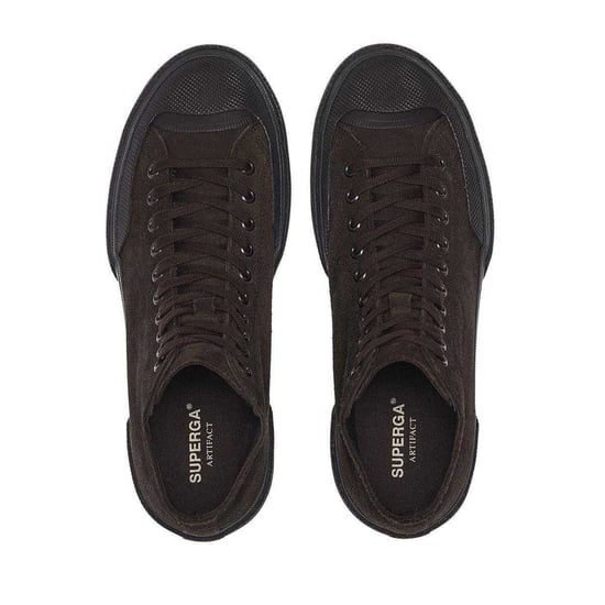 Superga Heren 2433 Works Flesh Out Suede High Top Trainers (Koffie) - Image 3