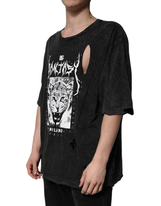 Leopard Grafische T-shirt Versleten - Image 3