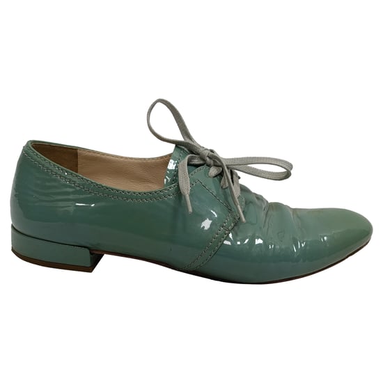 Prada Veterschoenen in Groene Patenten Leer - Image 1