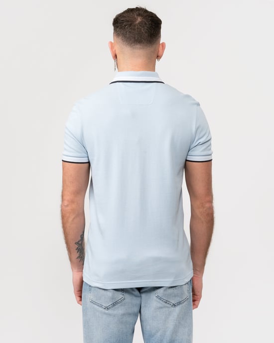 BOSS Green Paddy Mens Organic Cotton Polo With Contrast Logo Details - Image 2