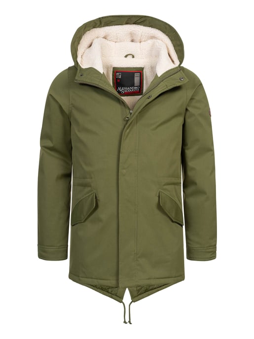 Alessandro Salvarini heren winterparka met teddovoering en capuchon - Image 1