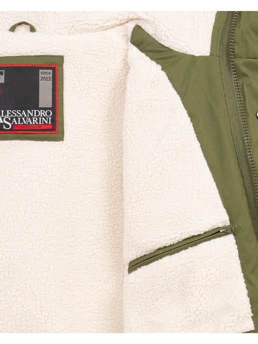 Alessandro Salvarini heren winterparka met teddovoering en capuchon - Image 5