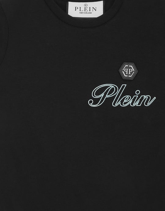 Jersey T-Shirt Round Neck Ss Italic Plein - Image 2
