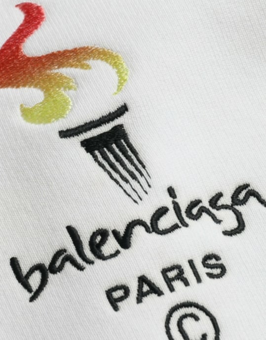 Olympische Toorts Logo Hoodie Oversized Breiwerk - Image 5