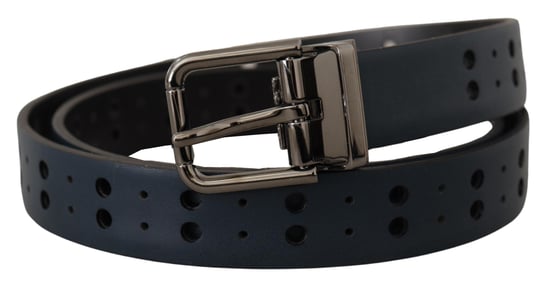 Perforated Leren Riem Blauw - Image 2