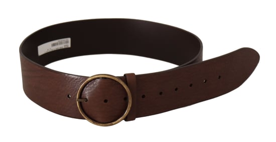 Leren Riem Bruin Met Ronde Gesp - Image 3