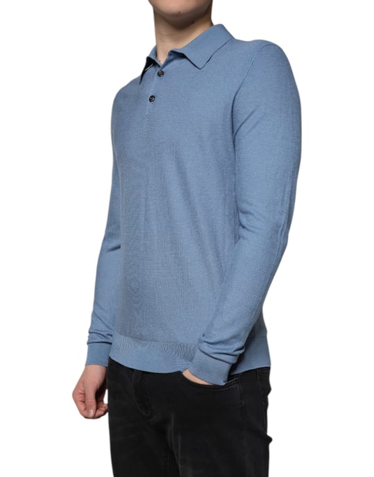 Gebreide Poloshirt Lange Mouwen - Image 3