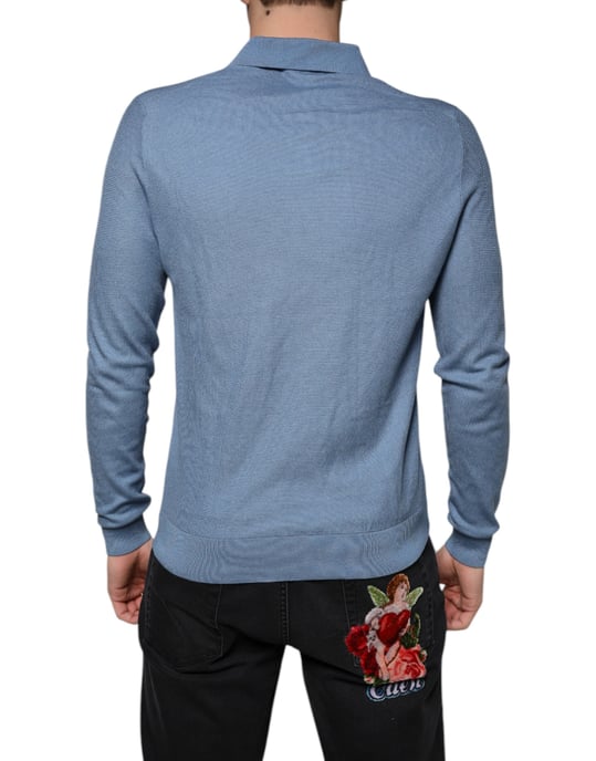 Gebreide Poloshirt Lange Mouwen - Image 4