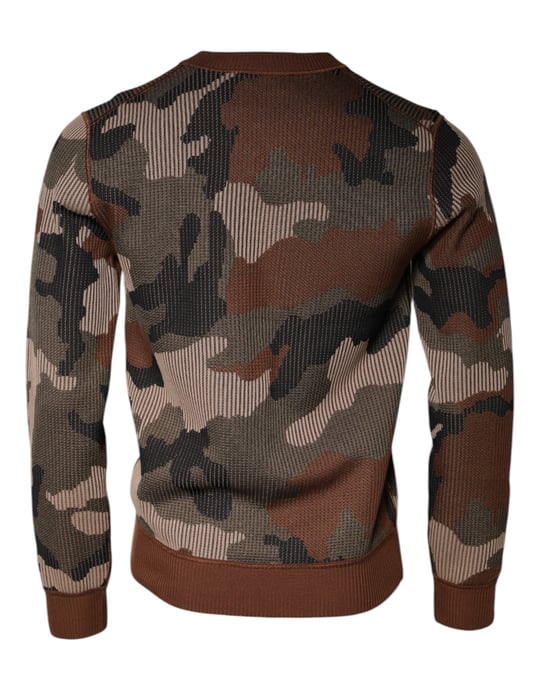 Camouflage Brei Henley Truien - Image 5
