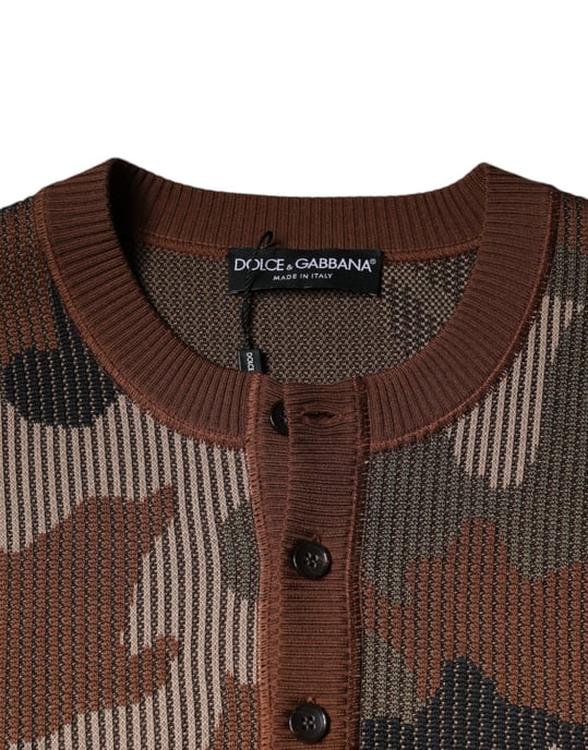 Camouflage Brei Henley Truien - Image 6