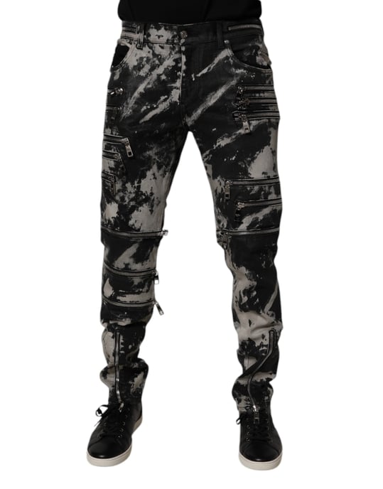 Zip Detail Slim Fit Jeans - Image 1