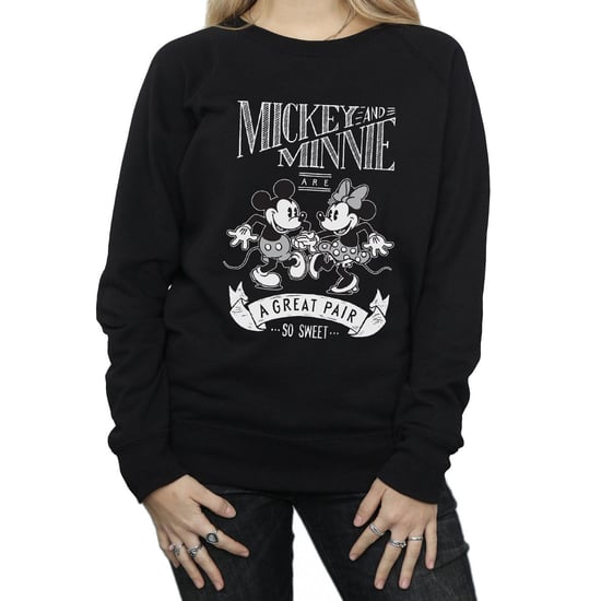 Disney Dames/Dames Mickey en Minnie Mouse Groot Paar Sweatshirt (Zwart) - Image 3