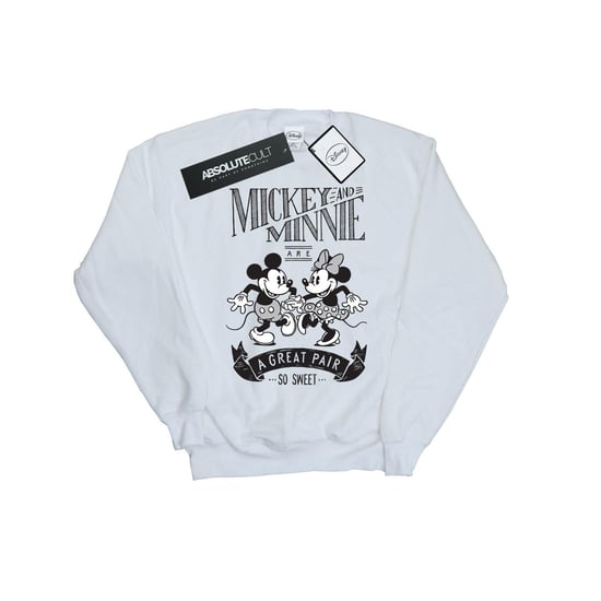 Disney Dames/Dames Mickey en Minnie Mouse Groot Paar Sweatshirt (Wit) - Image 1
