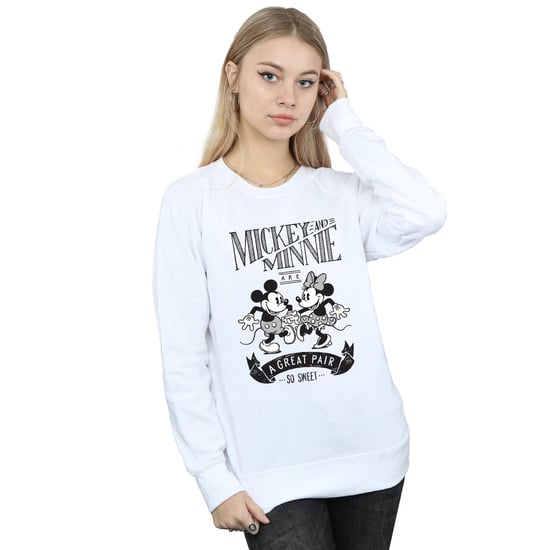 Disney Dames/Dames Mickey en Minnie Mouse Groot Paar Sweatshirt (Wit) - Image 2