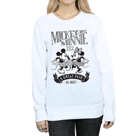 Disney Dames/Dames Mickey en Minnie Mouse Groot Paar Sweatshirt (Wit) - Image 3