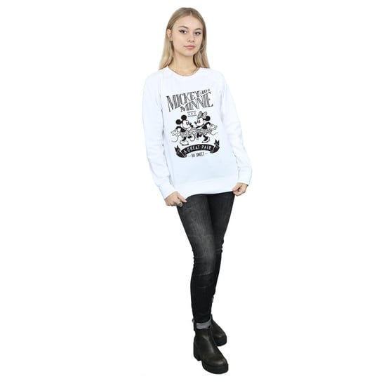 Disney Dames/Dames Mickey en Minnie Mouse Groot Paar Sweatshirt (Wit) - Image 4