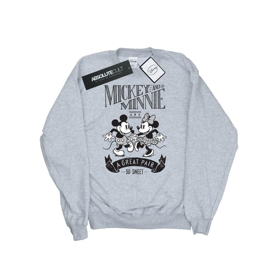 Disney Dames/Dames Mickey en Minnie Mouse Groot Paar Sweatshirt (Heide Grijs) - Image 1