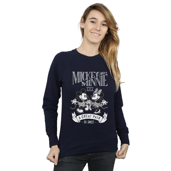 Disney Dames/Dames Mickey en Minnie Mouse Groot Paar Sweatshirt (Marineblauw) - Image 2