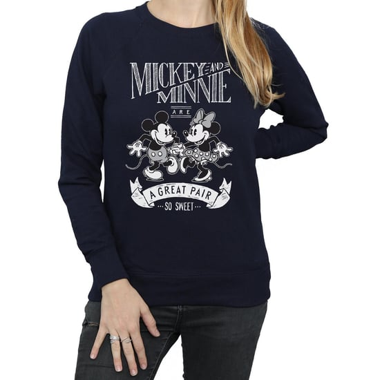 Disney Dames/Dames Mickey en Minnie Mouse Groot Paar Sweatshirt (Marineblauw) - Image 3