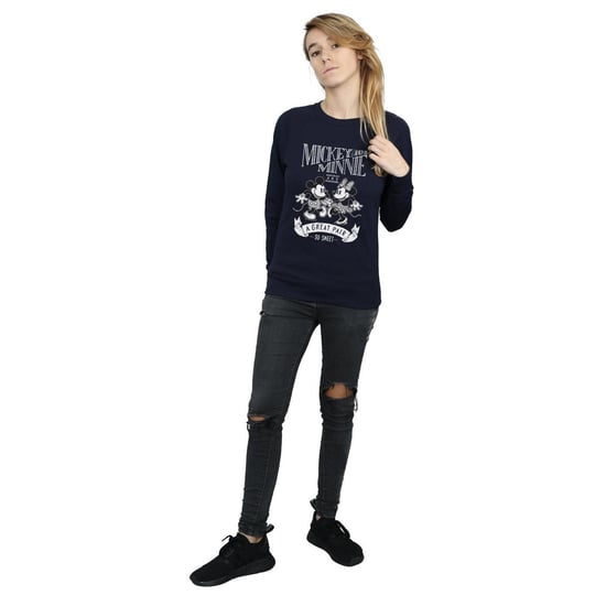 Disney Dames/Dames Mickey en Minnie Mouse Groot Paar Sweatshirt (Marineblauw) - Image 4
