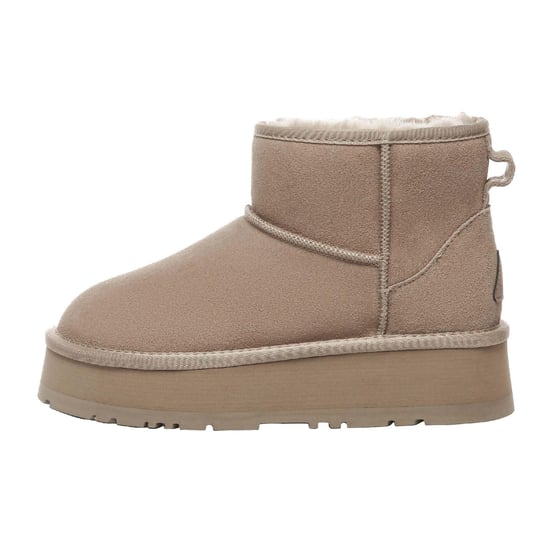 EverAu Dames/Dames Dusky Classic Cow Suede Mini Laarzen (Bruin) - Image 1