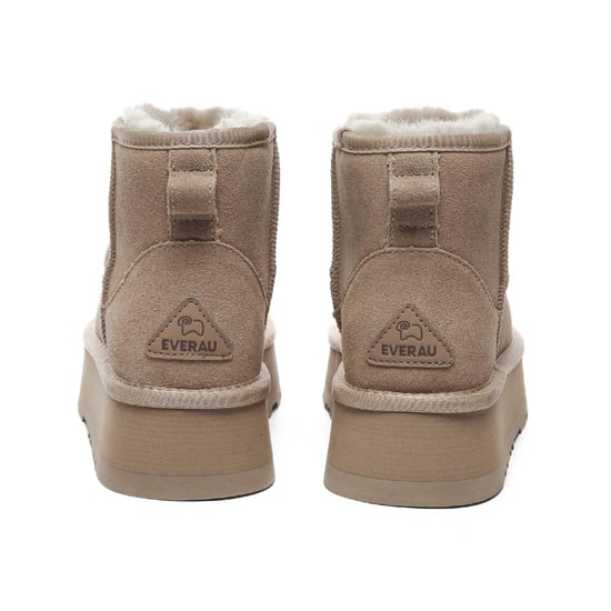 EverAu Dames/Dames Dusky Classic Cow Suede Mini Laarzen (Bruin) - Image 4
