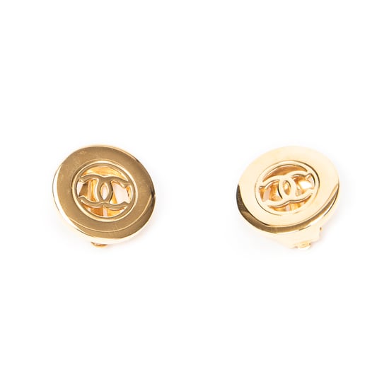 CC Round Clip On Earrings Oorbellen - Image 1