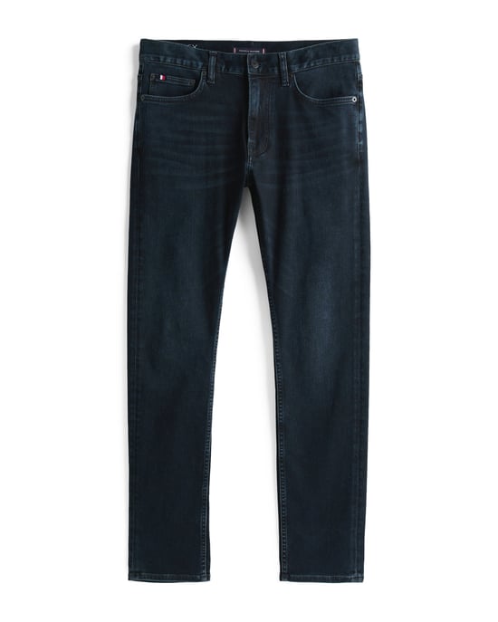 Tommy Hilfiger Denton straight fit 5-p jeans donkerblauw effen zonder omslag - Image 3